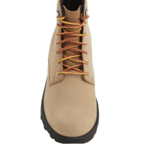 Sorel Men's Boots Caribou Six Waterproof Nubuck Leather Buff Size 15 New - Picture 2 of 8